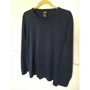 PATAGONIA Made in USA Mens Capilene L/S Base Layer Shirt L Navy Blue
